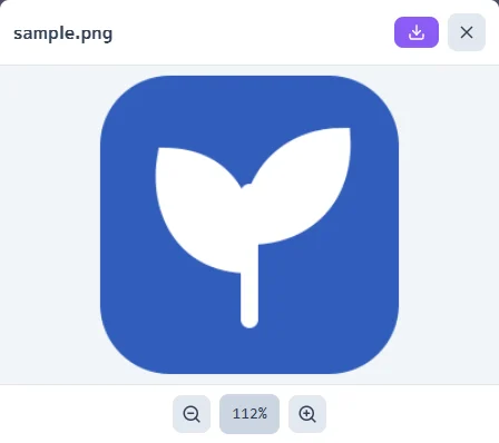 ZIPに含まれるsample.pngを開いた実際の画像プレビュー画面