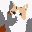 猫の写真から変換した32マスのドット絵