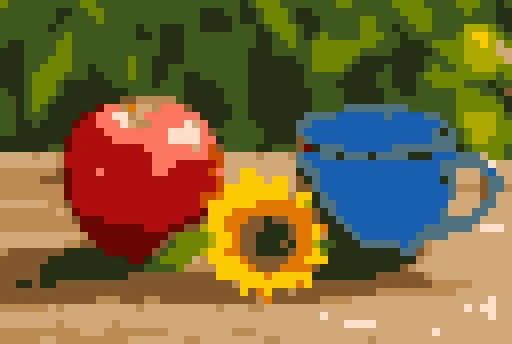 ドット絵の静物サンプル