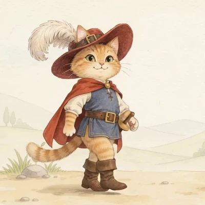 猫剣士の歩行ポーズ：踏み替える